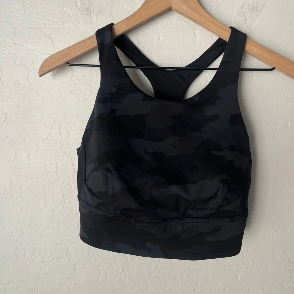 Lululemon wunder train long line bra crop top camo 12 - Picture 4 of 7